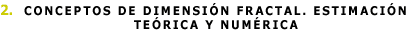 2.- Conceptos de dimensi�n fractal. Estimaci�n te�rica y num�rica